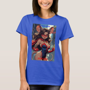 Mujer SuperMouse obtuvo poderes camiseta azul de m