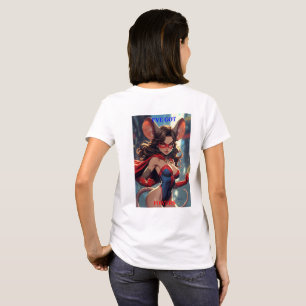 Mujer SuperMouse obtuvo poderes camiseta blanca pa