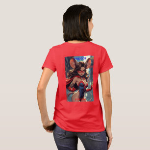 Mujer SuperMouse obtuvo poderes camiseta roja de m
