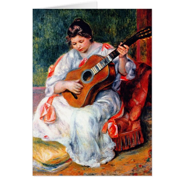 Mujer tocando la guitarra, de Pierre Renoir (Frente)
