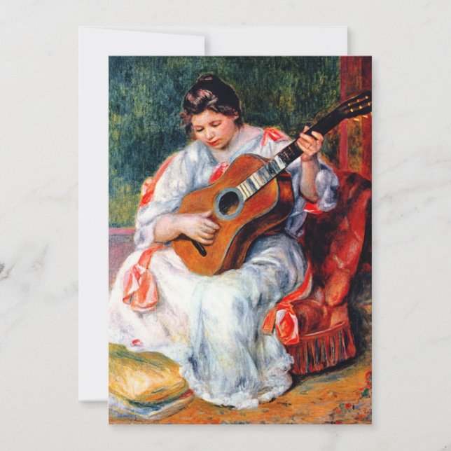 Mujer tocando la guitarra, de Pierre Renoir (Anverso)