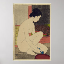 Mujer tras baño - Reimpresión de arte cosmético ja