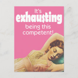 Mujer ventilado reclinando postal