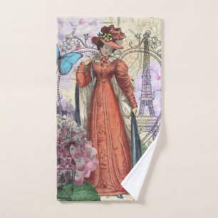 Mujer victoriana de moda colorida roja