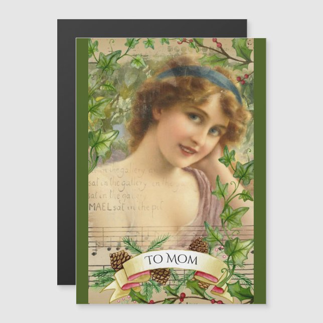 Mujer victoriana en medio de la magia del jardín (Anverso/Reverso)