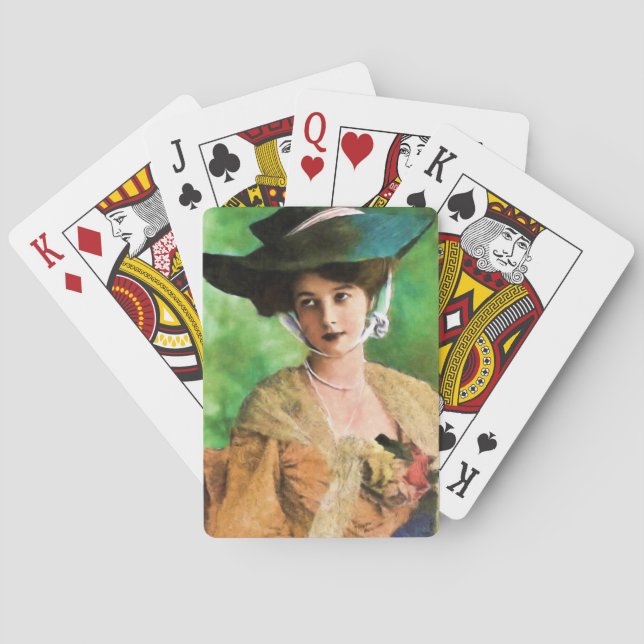 Mujer victoriana jugando a las cartas (Reverso)