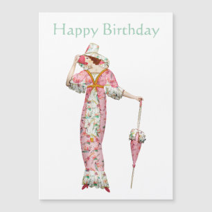 Mujer vintage de 1900 Feliz Cumpleaños
