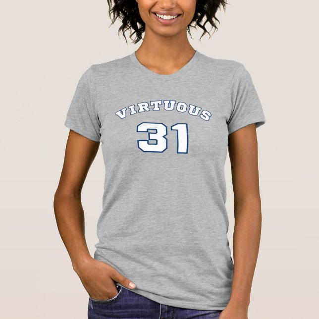 Mujer virtuosa Camiseta Oscura Básica (Anverso)