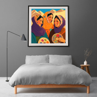 Mujeres afganas juegan al rompecabezas de la Darya