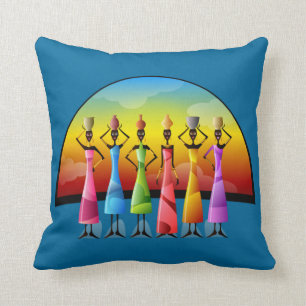 mujeres africanas con almohada de naves