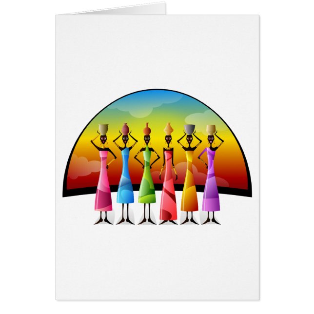 Mujeres africanas con los buques (Frente)