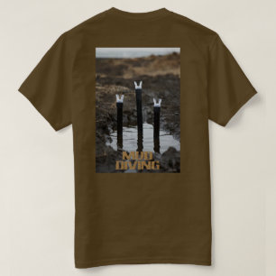 Mujeres buceando en lodo camiseta marrón parte tra