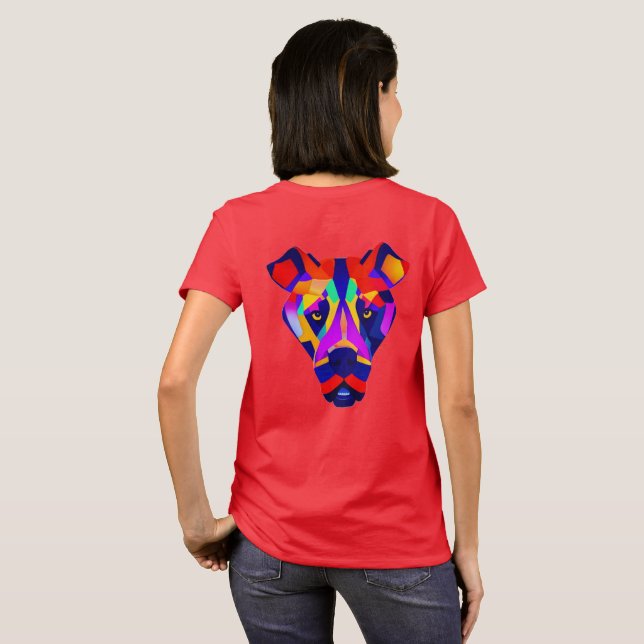 mujeres camiseta roja parte trasera de Alexander's (Reverso completo)