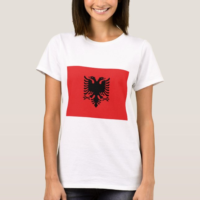 Mujeres camisetas con bandera de Albania (Anverso)