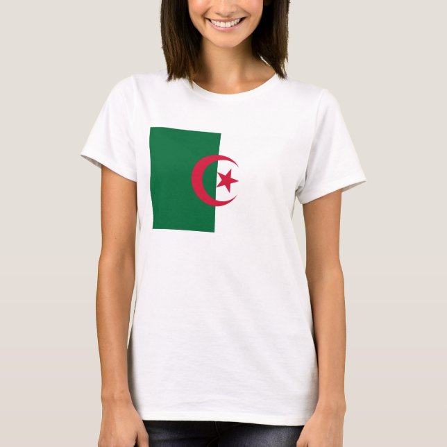 Mujeres camisetas con bandera de Argelia (Anverso)