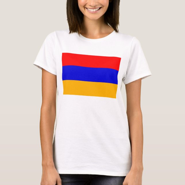 Mujeres camisetas con bandera de Armenia (Anverso)