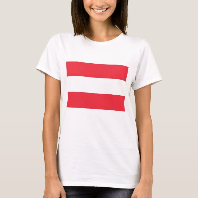 Mujeres camisetas con bandera de Austria (Anverso)
