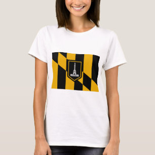 Mujeres camisetas con bandera de Baltimore, Estado