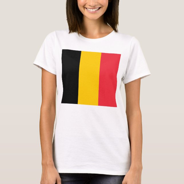 Mujeres camisetas con bandera de Bélgica (Anverso)