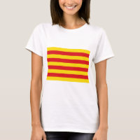 Mujeres camisetas con bandera de Cataluña