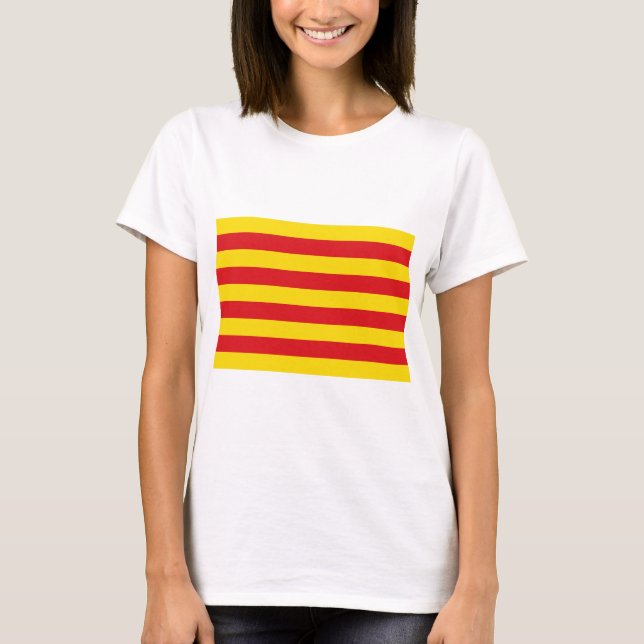 Mujeres camisetas con bandera de Cataluña (Anverso)
