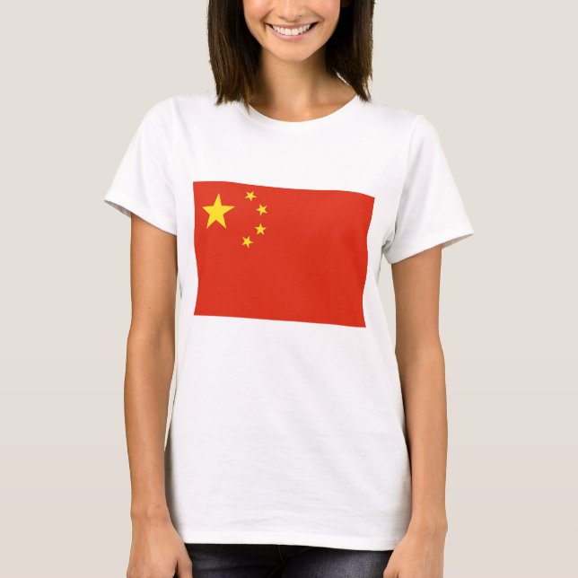Mujeres camisetas con bandera de China (Anverso)