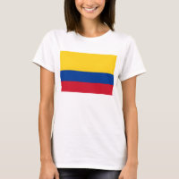 Mujeres camisetas con bandera de Colombia
