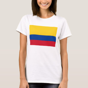 Mujeres camisetas con bandera de Colombia
