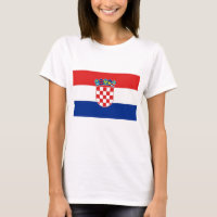 Mujeres camisetas con bandera de Croacia