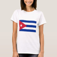 Mujeres camisetas con bandera de Cuba