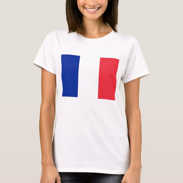 Mujeres camisetas con bandera de Francia (Anverso)