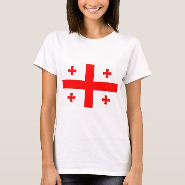 Mujeres camisetas con bandera de Georgia (Anverso)
