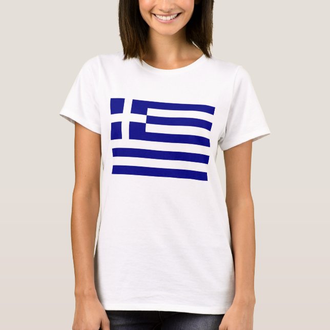 Mujeres camisetas con bandera de Grecia (Anverso)