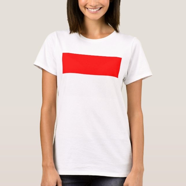 Mujeres camisetas con bandera de Indonesia (Anverso)