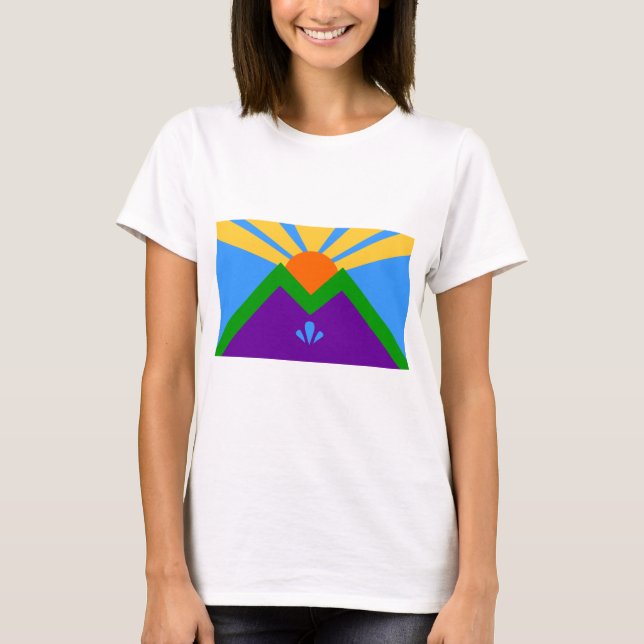Mujeres camisetas con bandera de Manitou Springs,  (Anverso)