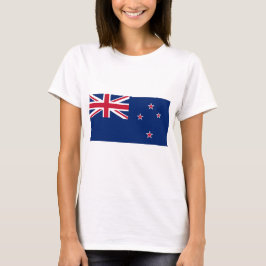 Mujeres camisetas con bandera de Nueva Zelanda