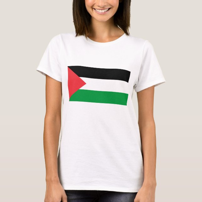 Mujeres camisetas con bandera de Palestina (Anverso)