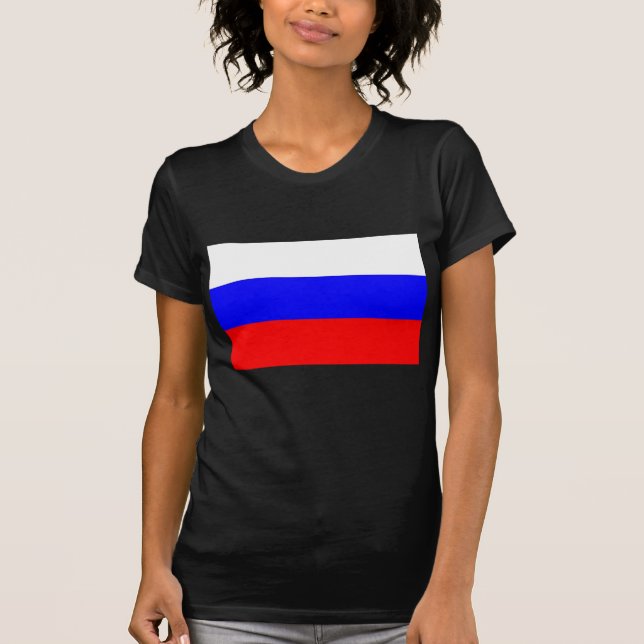 Mujeres camisetas con bandera de Rusia (Anverso)