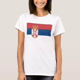 Mujeres camisetas con bandera de Serbia