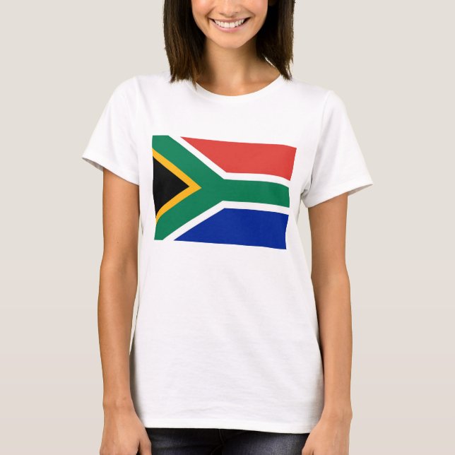 Mujeres camisetas con bandera de Sudáfrica (Anverso)