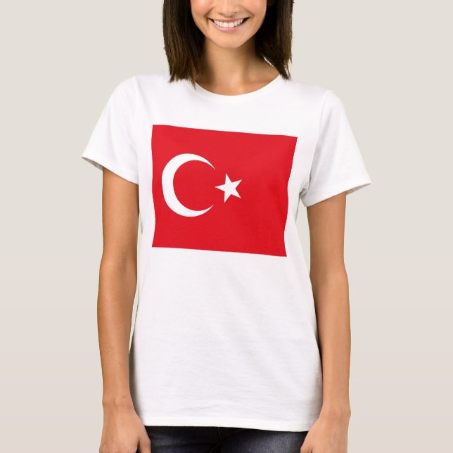 Mujeres camisetas con bandera de Turquía (Anverso)