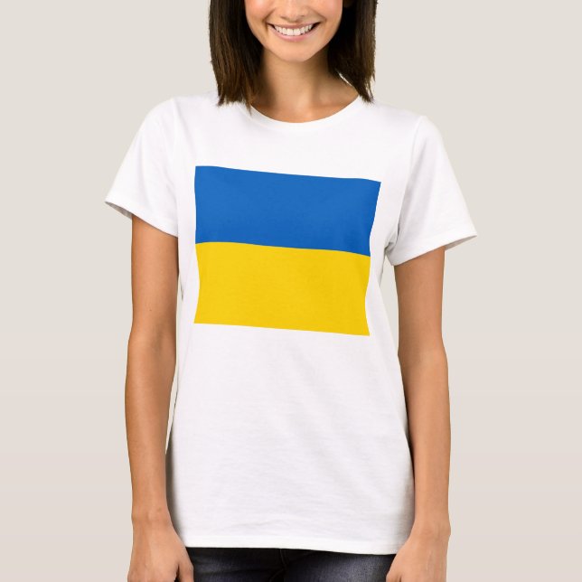 Mujeres camisetas con bandera de Ucrania (Anverso)