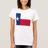 Mujeres camisetas con bandera del estado de Texas