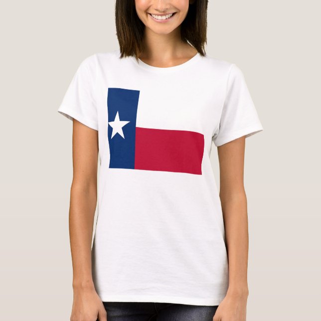 Mujeres camisetas con bandera del estado de Texas (Anverso)