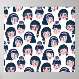 Mujeres caprichosas: arte de la cara Personalizado