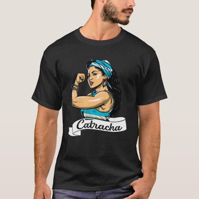 Mujeres Chicas de la bandera de Honduras Camiseta  (Anverso)