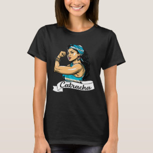 Mujeres Chicas de la bandera de Honduras Camiseta 