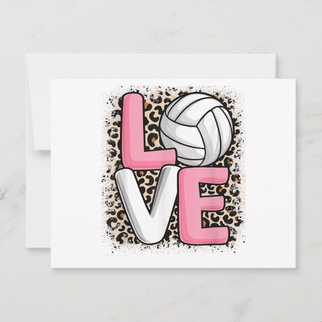 Mujeres Chicas de Volleyball Leopard de la impresi (Anverso)