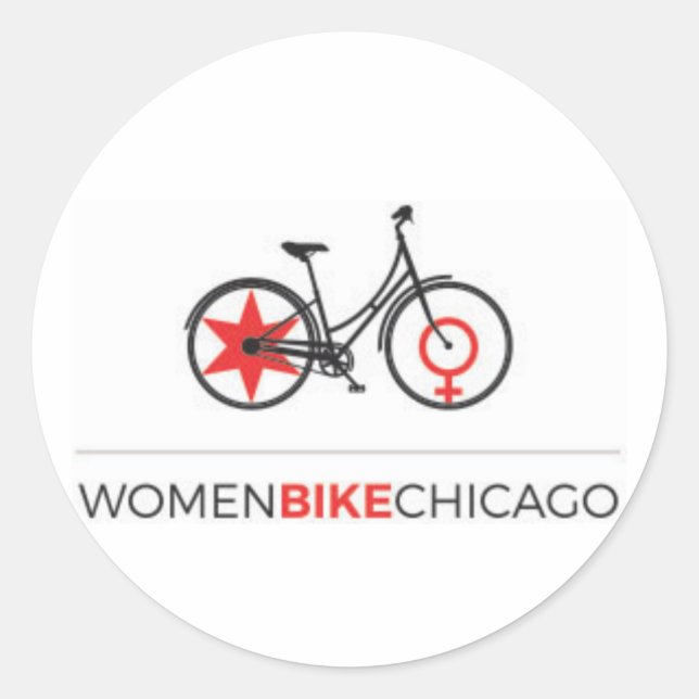 Mujeres ciclistas Chicago - Pegatinas de diseño pa (Anverso)
