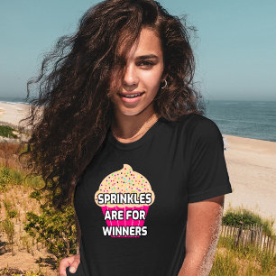 MUJERES CUMPLEAÑOS SPRINKLES CUPCAKE CAMISETAS DE